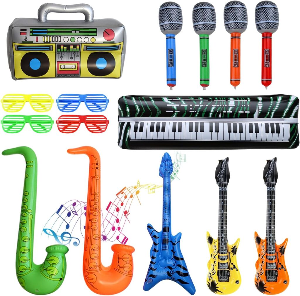 Aufblasbares Rockstar-Set (15 Teile)