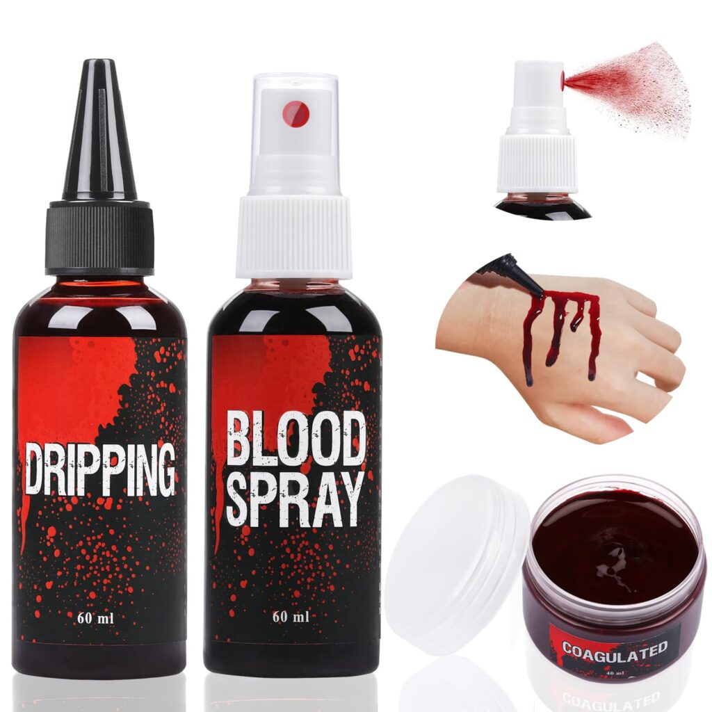 Kunstblut-Set (Spray, tropfend, koaguliert)